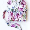 Queen Maddyn Violet Blossom Bamboo Woman's Robe Infant Clothing