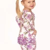 Queen Maddyn Violet Blossom Ruffle Bamboo Baby PJ