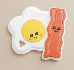 Three Hearts EGGS & BACON SILICONE TEETHER Baby Accessories