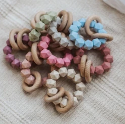 Three Hearts ABBY TEETHING RATTLE