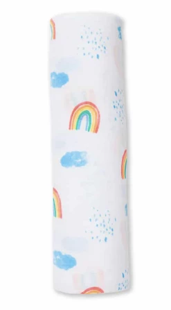 Lulujo Rainbow Sky Cotton Blanket