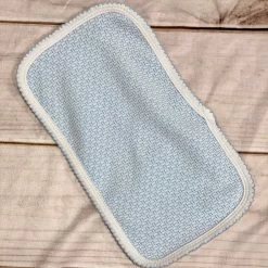 Infant Clothing Paty Burp Blue W/Blue Trim