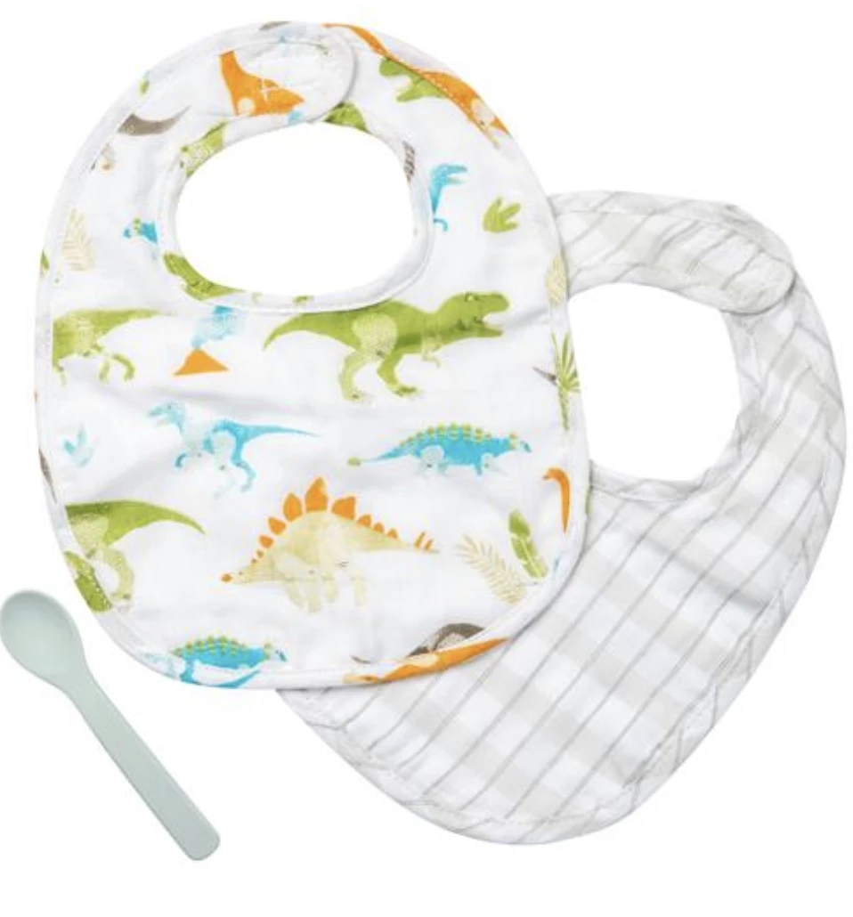 Hot Sale โญ Stephen Joseph Accessories Dinosaur Muslin Bib Set Baby Accessories ๐ 1 Stephen Joseph Accessories Dinosaur Muslin Bib Set Baby Accessories