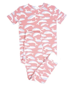 Sweet Bamboo PINK WHALE KID PJ SET