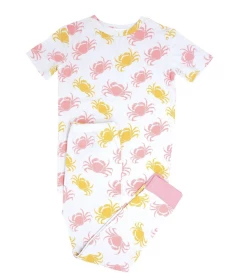 Sweet Bamboo PINK CRAB KID PJ SET Infant Clothing