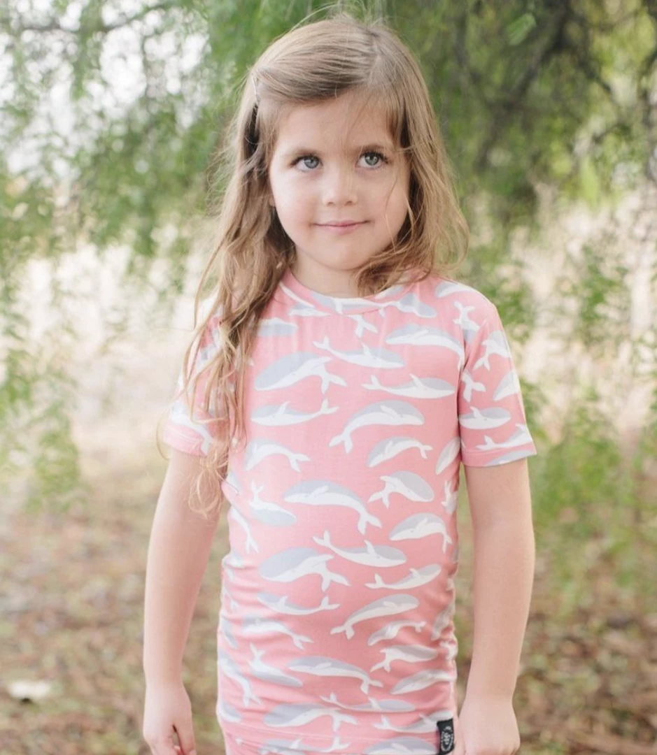 Buy ๐ฅ Sweet Bamboo PINK WHALE KID PJ SET ๐ 2 Sweet Bamboo PINK WHALE KID PJ SET