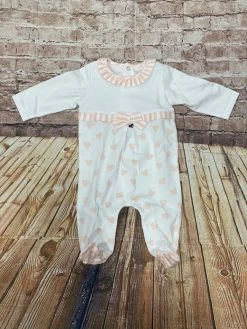 Baby Registry LIGHT PINK HEART FOOTIE