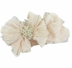 IN AWE BLUSH GOLD SHIMMER W/PEARL KNOT HEADBAND