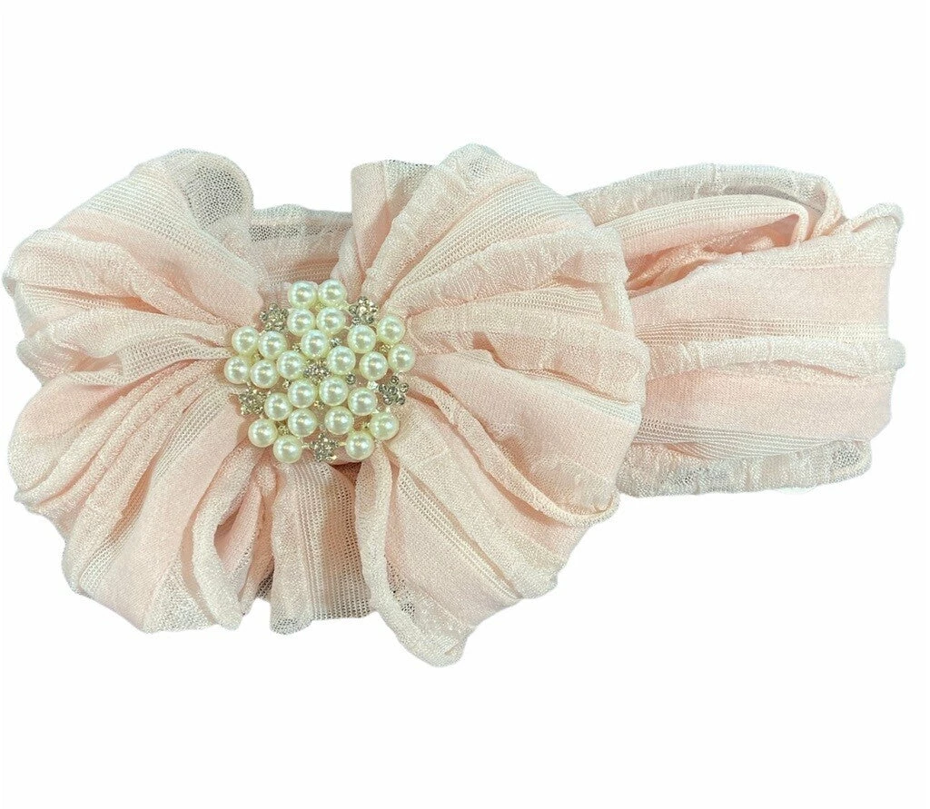 Wholesale 🔥 IN AWE SWEET PINK W/PEARL KNOT HEADBAND 😀 1 IN AWE SWEET PINK W/PEARL KNOT HEADBAND