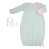 Paty Gown Mint W/Pink Trim