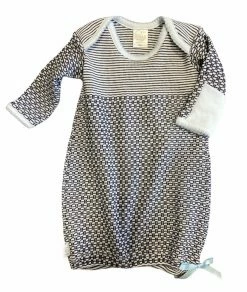 Paty Navy Stripe Gown W/Blue Jersey Trim