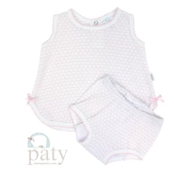 Infant Clothing Paty Diaper Cover Set Pink Stripe