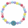 Jane Marie Gifts ''J'' Turq Stamped Multi Beaded Bracelet
