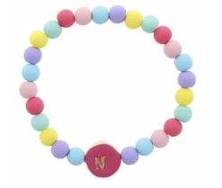 Jane Marie Gifts ''N'' Pink Stamped Disk Multi Beaded Bracelet