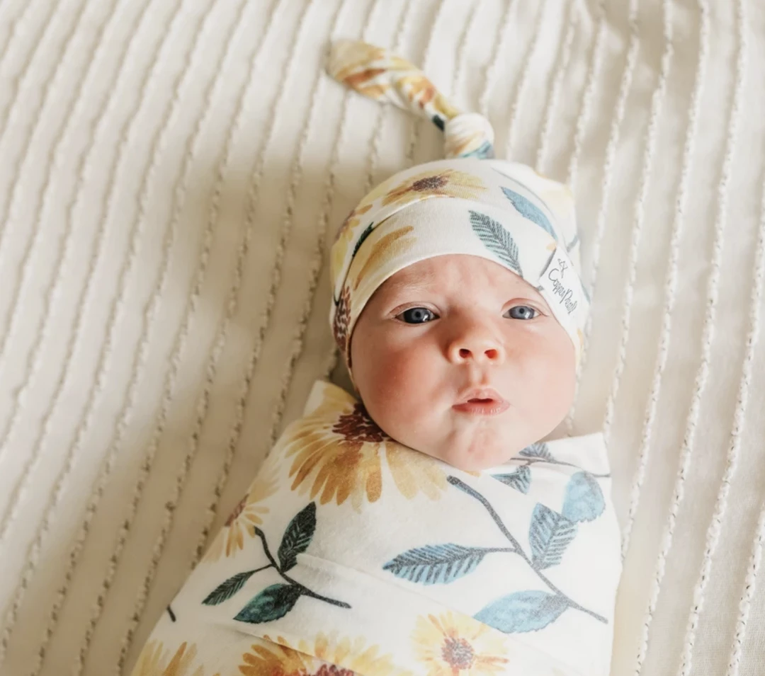 Hot Sale 😍 Copper Pearl Sunnie Top Knot Hat Baby Accessories 😀 2 Copper Pearl Sunnie Top Knot Hat Baby Accessories