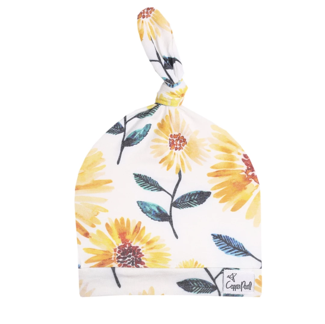 Hot Sale 😍 Copper Pearl Sunnie Top Knot Hat Baby Accessories 😀 1 Copper Pearl Sunnie Top Knot Hat Baby Accessories