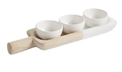 Mudpie Decor PAULOWNIA TRAY & DIP SET