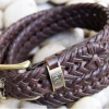 BEYOND CREATION Baby Accessories Brown Braided Leather Belt