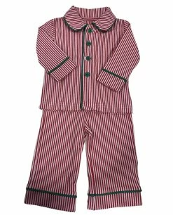 Be Mine Fall Red Stripes Button Up Boy's 2 PC Set 75% OFF Christmas