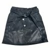 Habitual Girl/Truce Fall 50% Off Fall Clothing Black Leather Button Skirt