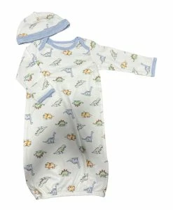 Little Me Dinosaur Gown W/ Hat Infant Clothing