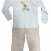 Squiggles Spring/Summer Boy Bicycle Giraffe Blue/Grey Pant Set Spring/Summer 2023