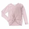 Area Code 407 Fall Cadence Powder Pink Rib Knot Top New Arrivals
