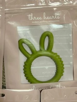 Three Hearts Baby Accessories Silicone Bunny Teething Ring