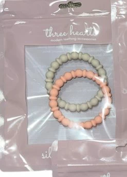 Three Hearts Baby Accessories Teething Bracelet Set