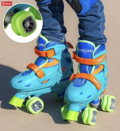 HEARTHSONG Toys One2Go Adjustable Roller Skates Featuring Shark Wheels Jr.