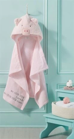 Mudpie Accessories Baby Pig Hooded Towel Baby Accessories