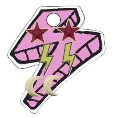 Jane Marie Gold Moon, Hot Pink Star, Lightning Bolt Studs Gifts