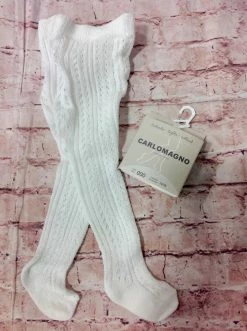 BEYOND CREATION Baby Accessories White Elastane Tights