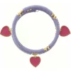 Jane Marie Gifts Kids Purple Sequin Wrap W/ Pink Hearts Bracelet