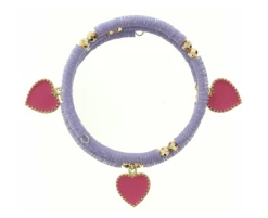 Jane Marie Gifts Kids Purple Sequin Wrap W/ Pink Hearts Bracelet