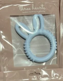 Three Hearts Baby Accessories Silicone Bunny Teething Ring