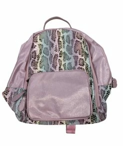 Bari Lynn Gifts Glitter Snake Backpack- Pink