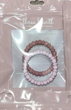 Three Hearts Baby Accessories Teething Bracelet Set