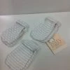 Paty GREY STRIPE MITTENS W/TRIM