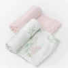 Little Unicorn Swaddle Blanket Set - Blush Peony