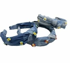 Bari Lynn Denim Daisy Headbands