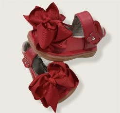 MOOSHU SHOES Squeaky Red Bow Mary Janes