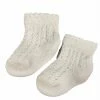 BEYOND CREATION White NB Openwork Scottish Yarn Sock Baby Accessories