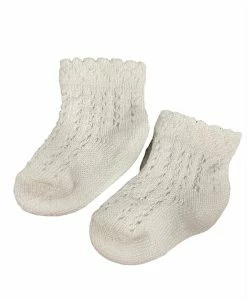 BEYOND CREATION White NB Openwork Scottish Yarn Sock Baby Accessories