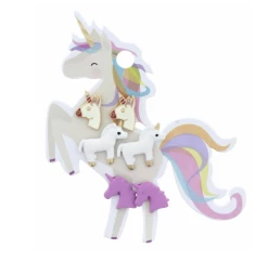 Jane Marie White Unicorn Head, White Unicorn, Purple Unicorn Studs Gifts