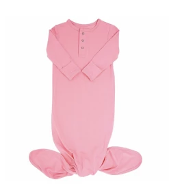 Sweet Bamboo Knotted Gown Strawberry Pink Infant Clothing