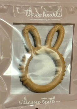 Three Hearts Baby Accessories Silicone Bunny Teething Ring