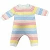 Little Me Rainbow Striped Sweater Romper