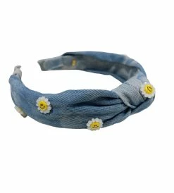 Bari Lynn Denim Daisy Headbands