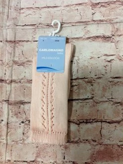 BEYOND CREATION Peach Open Knit Knee Sock
